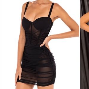 CORSET MESH DRESS